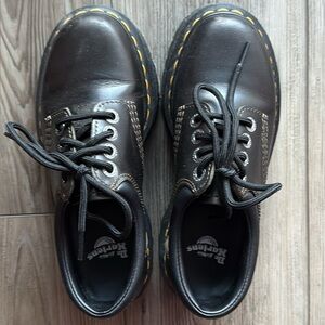 Dr. Martens Brown Leather Womens Oxfords